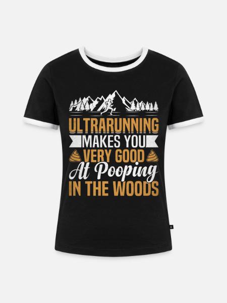 Ultramarathonläufer 100 Meilen Ultramarathon - Frauen Kontrast-T-Shirt - Schwarz/Weiß