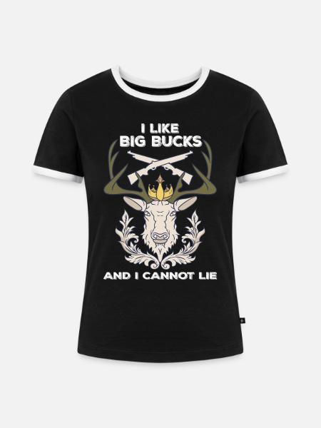 Kronen-Elch mit Gewehren Spruch - Frauen Kontrast-T-Shirt - Schwarz/Weiß