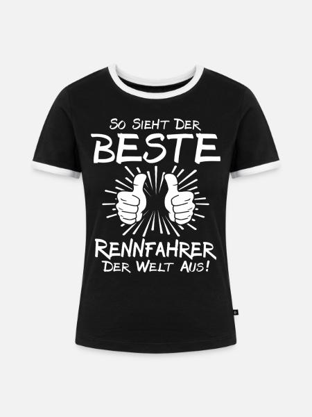 Bester Rennfahrer - Frauen Kontrast-T-Shirt - Schwarz/Weiß