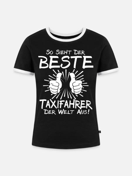 Bester Taxifahrer - Frauen Kontrast-T-Shirt - Schwarz/Weiß