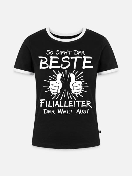 Bester Filialleiter - Frauen Kontrast-T-Shirt - Schwarz/Weiß