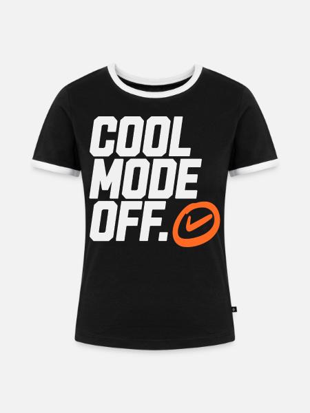 Coolmodus Aus Logo - Frauen Kontrast-T-Shirt - Schwarz/Weiß