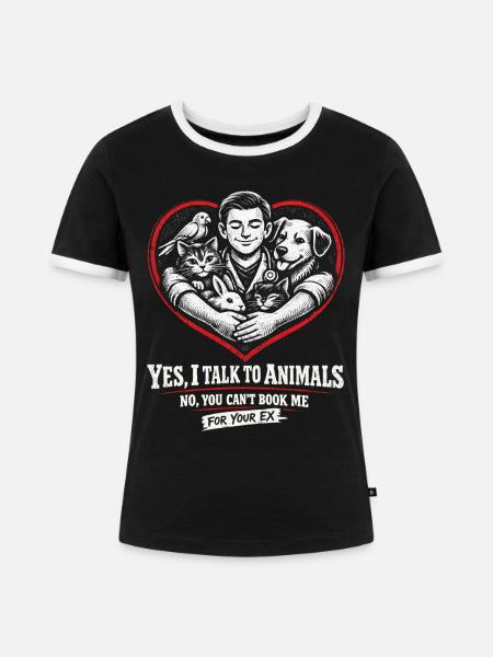 Tierarzt Tiermediziner - Frauen Kontrast-T-Shirt - Schwarz/Weiß