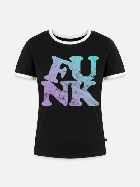 Funk Musik - Frauen Kontrast-T-Shirt - Schwarz/Weiß