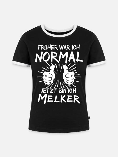 Melker - Frauen Kontrast-T-Shirt - Schwarz/Weiß