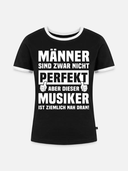 Musiker - Frauen Kontrast-T-Shirt - Schwarz/Weiß