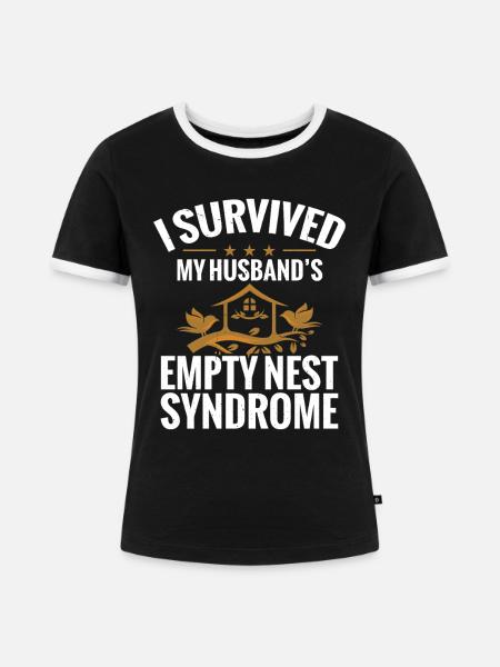 Empty-Nester-Syndrom Highschool-Absolvent – leeres Nest - Frauen Kontrast-T-Shirt - Schwarz/Weiß