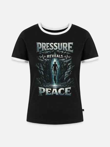 Apnoetauchen Freitauchen - Frauen Kontrast-T-Shirt - Schwarz/Weiß