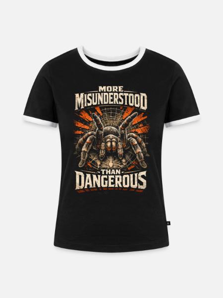 Vogelspinne More Misunderstood - Frauen Kontrast-T-Shirt - Schwarz/Weiß