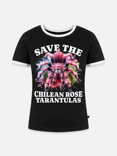 Save Chile Vogelspinne - Frauen Kontrast-T-Shirt - Schwarz/Weiß