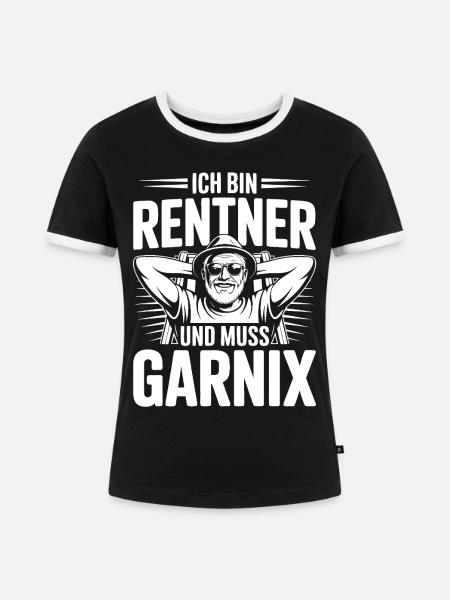 Ich bin Rentner - Frauen Kontrast-T-Shirt - Schwarz/Weiß