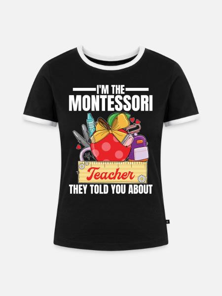 Schullehrer-Mitarbeiter-Methodenausbildung - Frauen Kontrast-T-Shirt - Schwarz/Weiß