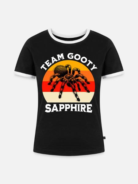 Team Gooty Saphir Tarantel - Frauen Kontrast-T-Shirt - Schwarz/Weiß