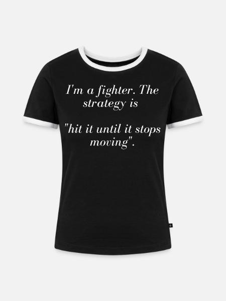 DeD-Kämpfer-T-Shirt - Frauen Kontrast-T-Shirt - Schwarz/Weiß
