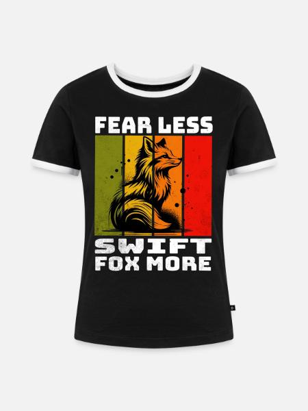 Swift Fox Swiftfuchs - Frauen Kontrast-T-Shirt - Schwarz/Weiß