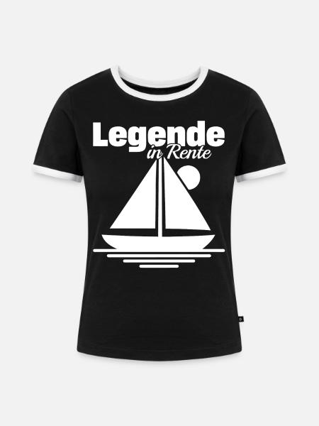 Endlich Rente Frei - Frauen Kontrast-T-Shirt - Schwarz/Weiß