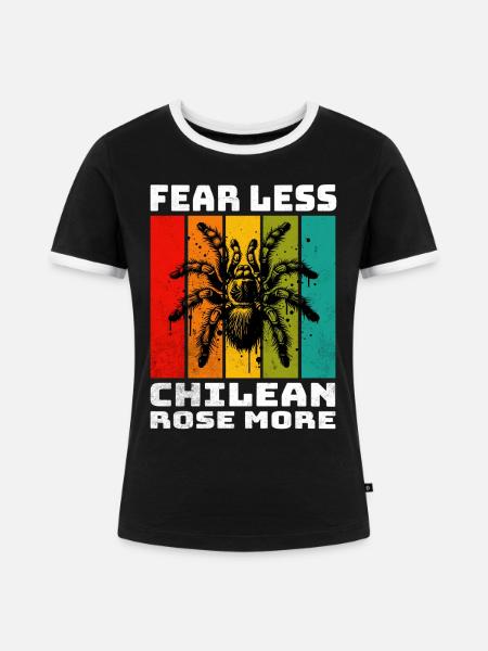 Chile Vogelspinne - Frauen Kontrast-T-Shirt - Schwarz/Weiß