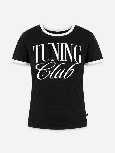 Tuning Club - Frauen Kontrast-T-Shirt - Schwarz/Weiß