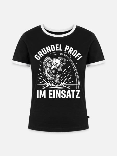 Grundel Spruch - Frauen Kontrast-T-Shirt - Schwarz/Weiß