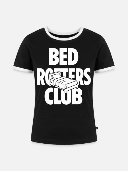 Bed Rotters Club - Frauen Kontrast-T-Shirt - Schwarz/Weiß