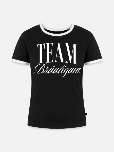 Team Bräutigam - Frauen Kontrast-T-Shirt - Schwarz/Weiß