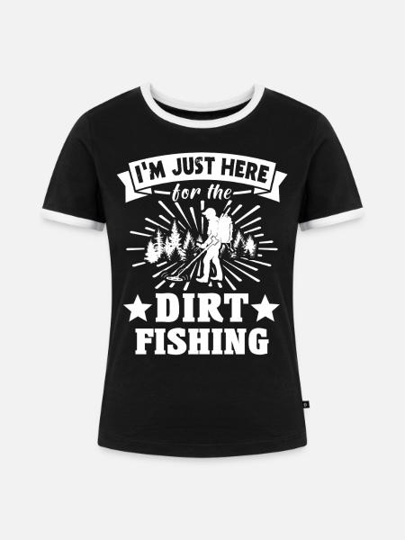 Sondeln Metalldetektor Schatzsucher - Frauen Kontrast-T-Shirt - Schwarz/Weiß