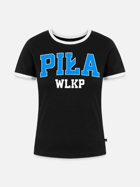 Saw Wlkp Textlogo - Frauen Kontrast-T-Shirt - Schwarz/Weiß