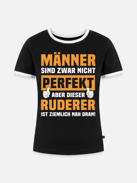 Lustige Ruderer Sprüche - Frauen Kontrast-T-Shirt - Schwarz/Weiß