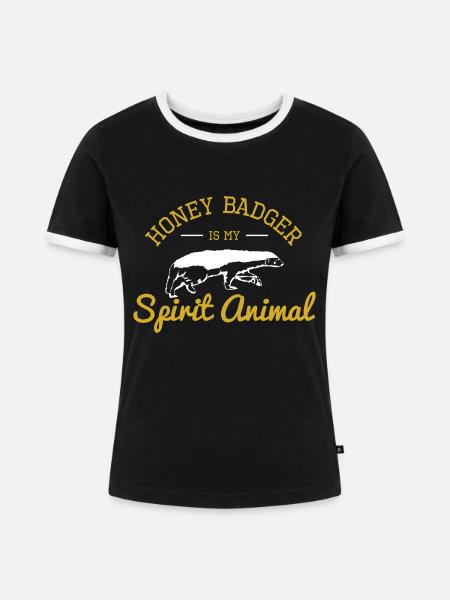 Ratel Mammal - Frauen Kontrast-T-Shirt - Schwarz/Weiß