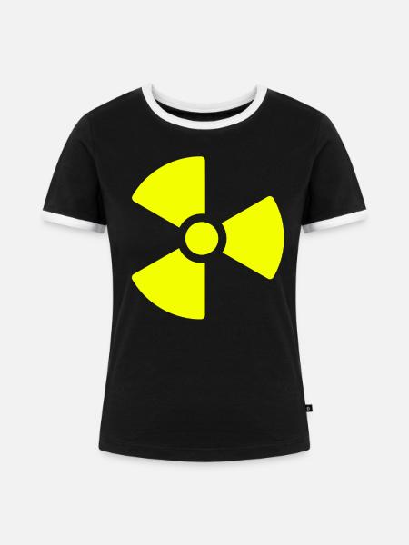 Radioaktiv Design - Frauen Kontrast-T-Shirt - Schwarz/Weiß
