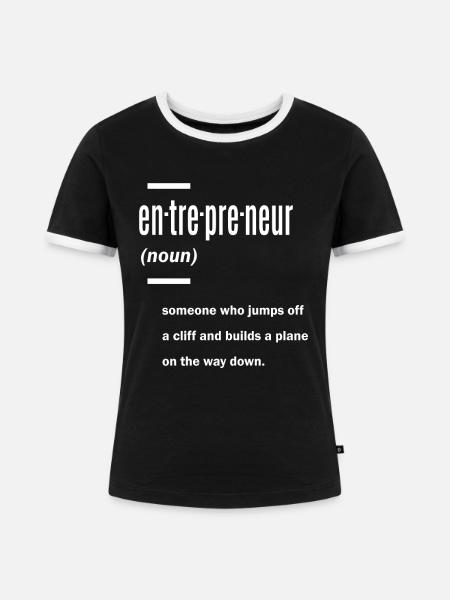 Unternehmer Definition Geschenkideen - Frauen Kontrast-T-Shirt - Schwarz/Weiß