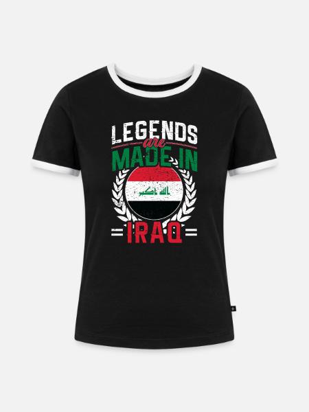 Irak Geschenkidee - Frauen Kontrast-T-Shirt - Schwarz/Weiß