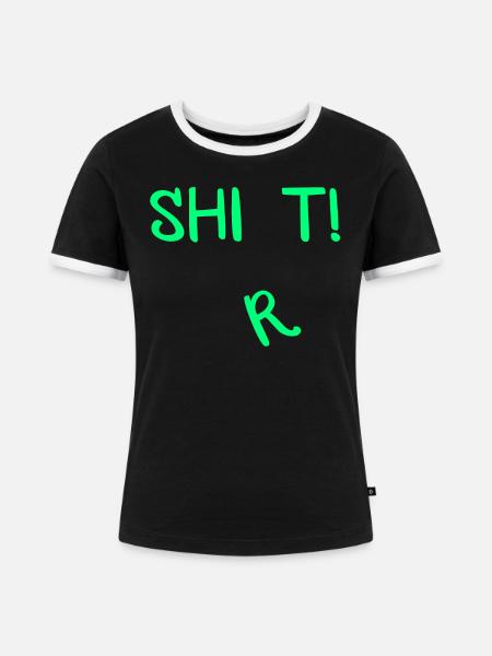 Shit Shirt! - Frauen Kontrast-T-Shirt - Schwarz/Weiß