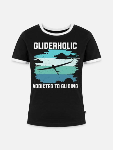 Piloten Lustiger Spruch Pilot - Frauen Kontrast-T-Shirt - Schwarz/Weiß