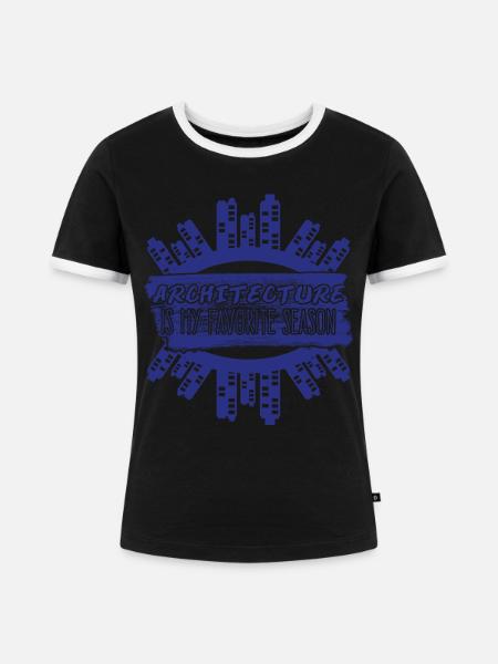 Architekt Wolkenkratzer Architecure - Frauen Kontrast-T-Shirt - Schwarz/Weiß