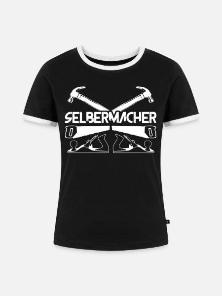 Heimwerken Selbermacher Heimwerker - Frauen Kontrast-T-Shirt - Schwarz/Weiß
