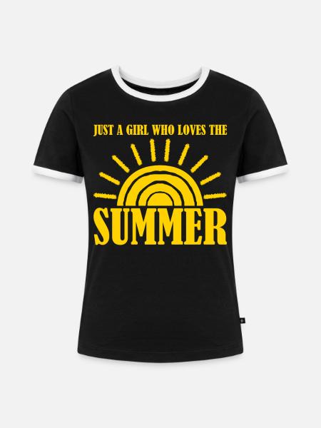 Summer Party - Frauen Kontrast-T-Shirt - Schwarz/Weiß