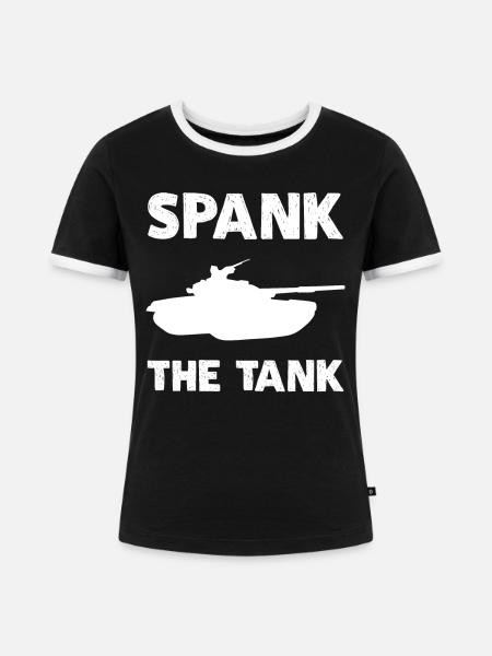 Panzer Panzerfahrer Kampfpanzer - Frauen Kontrast-T-Shirt - Schwarz/Weiß