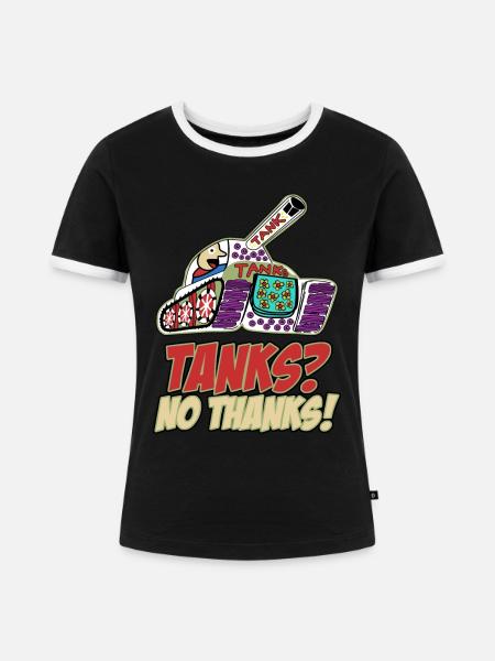 Frieden Pazifisten Friedenssymbol - Frauen Kontrast-T-Shirt - Schwarz/Weiß