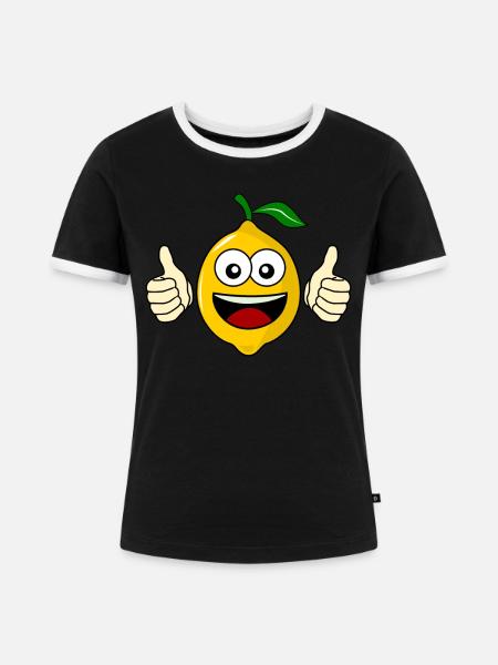 Zitronen Motivation Zitrone - Frauen Kontrast-T-Shirt - Schwarz/Weiß
