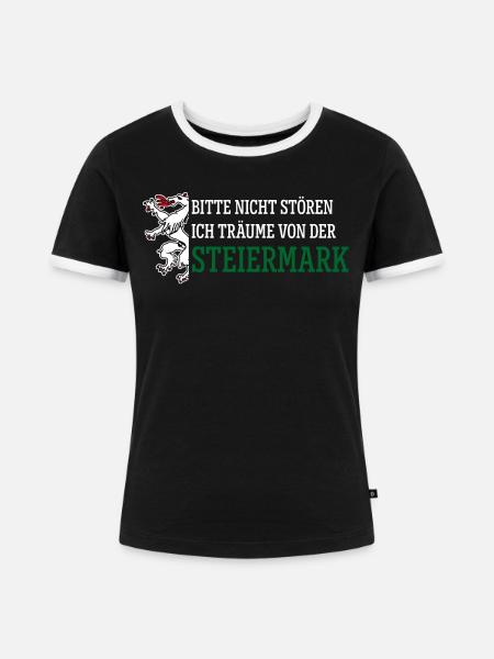 Österreich Steiermark - Frauen Kontrast-T-Shirt - Schwarz/Weiß