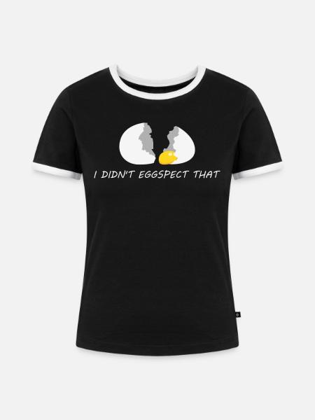 Egg Eggs - Frauen Kontrast-T-Shirt - Schwarz/Weiß