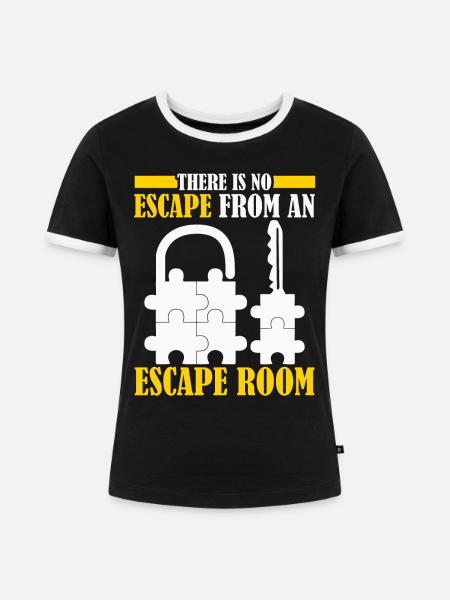 Escape Game Escape Room - Frauen Kontrast-T-Shirt - Schwarz/Weiß