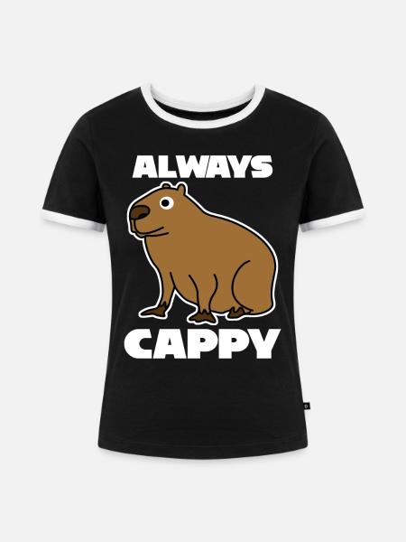 Capybaras Capybara - Frauen Kontrast-T-Shirt - Schwarz/Weiß