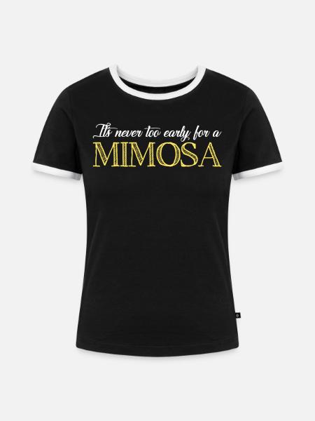 Mimosen Mimosa Brunch - Frauen Kontrast-T-Shirt - Schwarz/Weiß