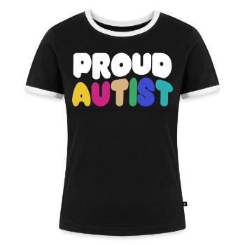 Autist Autism Autistic - Frauen Kontrast-T-Shirt - Schwarz/Weiß - Vorne - Selfina (174cm)