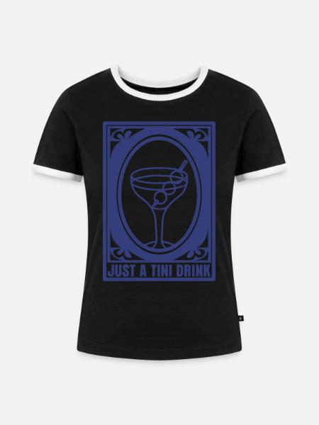 Martini - Frauen Kontrast-T-Shirt - Schwarz/Weiß