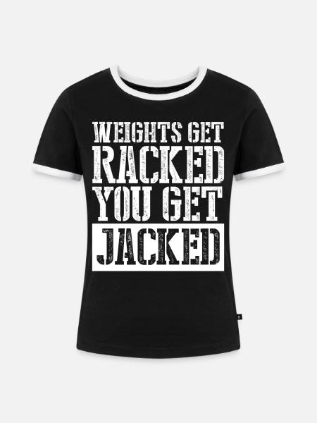 Bodybuilder Motivation Bodybuilding - Frauen Kontrast-T-Shirt - Schwarz/Weiß
