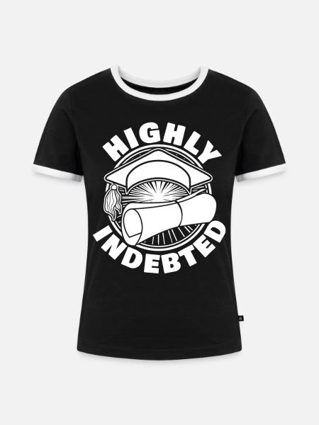 Semester Fee Student Tuition Fee - Frauen Kontrast-T-Shirt - Schwarz/Weiß