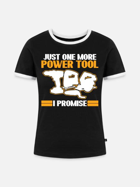 Best Power Tool Electric Tools - Frauen Kontrast-T-Shirt - Schwarz/Weiß